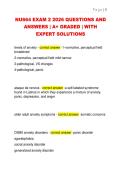 NU664 EXAM 2 2026 QUESTIONS AND  ANSWERS &vert; A&plus; GRADED &vert; WITH  EXPERT SOLUTIONS