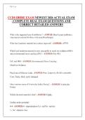CCDS IBHRE EXAM NEWEST 2026 ACTUAL EXAM &vert; COMPLETE REAL EXAM QUESTIONS AND CORRECT DETAILED ANSWERS