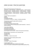 ESRM 100 EXAM 1 PRACTICE QUESTIONS