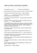 ESRM 100 EXAM 1 QUESTIONS & ANSWERS
