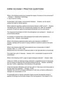 ESRM 100 EXAM 1 PRACTICE QUESTIONS