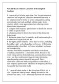 Nurs 307 Exam 3 Review Questions With Complete Solutions