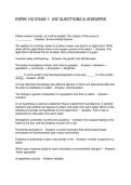 ESRM 100 EXAM 1- UW QUESTIONS & ANSWERS
