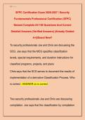 SFPC Certification Exam 2026-2027 &sol; Security  Fundamentals Professional Certification &lpar;SFPC&rpar;  Newest Complete All 100 Questions And Correct  Detailed Answers &lpar;Verified Answers&rpar; &vert;Already Graded  A&plus;&vert;&vert;Brand New&excl;&excl;
