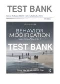TEST BANK for Behavior Modification What It Is and How to Do It by Garry Martin 11th Edition complete guide