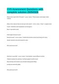 CVS Assessment Questions with complete solution 2025&sol;2026