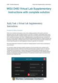 WGU D483 &ndash; Virtual Lab Supplementary Instructions&comma; Complete Solutions 2026&sol;2027