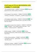 LSAT prep ACTUAL QUESTIONS AND  CORRECT ANSWERS -