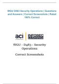 WGU D483 &ndash; Security Operations&comma; Questions and Answers with Correct Screenshots&comma; 100&percnt; Verified 2026&sol;2027