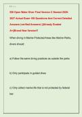 SSI Open Water Diver Final Version C Newest 2026 2027 Actual Exam 100 Questions And Correct Detailed  Answers &lpar;verified Answers&rpar; &vert;&vert;Already Graded  A&plus;&vert;&vert;Brand New Version&excl;&excl;