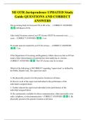 MI OTR Jurisprudence UPDATED Study  Guide QUESTIONS AND CORRECT  ANSWERS