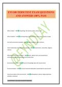 ENV100 TERM TEST EXAM QUESTIONS AND ANSWERS 100&percnt; PASS