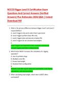 NCCCO Rigger Level II Certification Exam  Questions And Correct Answers &lpar;Verified  Answers&rpar; Plus Rationales 2026 Q&A &vert; Instant  Download Pdf 