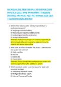 MICHIGAN PROFESSIONAL SURVEYOR EXAM PRACTICE QUESTIONS AND CORRECT ANSWERS &lpar;VERIFIED ANSWERS&rpar; PLUS RATIONALES 2026 Q&A &vert; INSTANT DOWNLOAD PDF