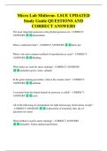 Micro Lab Midterm- LSUE UPDATED  Study Guide QUESTIONS AND  CORRECT ANSWERS 