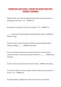 MARKETING 4650 EXAM 1 ESSING MIZ QUESTIONS WITH CORRECT ANSWERS 