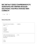 BSC 108 Test 3 &lpar;2025&rpar; COMPREHENSIVE 74 QUESTIONS AND VERIFIED DETAILED SOLUTIONS &lpar; MULTIPLE CHOICES&rpar; &vert;100&percnt; CORRECT&excl;&excl;