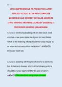 VATI COMPREHENSIVE RN PREDICTOR LATEST  2026-2027 ACTUAL EXAM WITH COMPLETE  QUESTIONS AND CORRECT DETAILED ANSWERS  &lpar;100&percnt; VERIFIED ANSWERS&rpar; &vert;ALREADY GRADED A&plus;&vert;  PROFESSOR VERIFIED &vert;&vert;BRANDNEW&excl;&excl; 