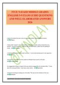 FTCE NAVAED MIDDLE GRADES ENGLISH 5-9 EXAM GUIDE QUESTIONS AND WELL ELABORATED ANSWERS 2026