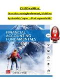 Solution Manual For Financial Accounting Fundamentals&comma; 8th Edition By John Wild Chapter 1-13 with appendix B&C
