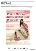 Test Bank  -  Perry's Maternal Child Nursing Care&comma; 3rd Canadian Edition by Keenan Lindsay &vert;ISBN 9780323759199&vert; All Chapters 1-55&vert; Latest Edition&period;