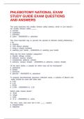 PHLEBOTOMY NATIONAL EXAM STUDY GUIDE EXAM QUESTIONS AND ANSWERS