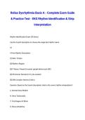 Relias Dysrhythmia Basic A - Complete Exam Guide & Practice Test - EKG Rhythm Identification & Strip Interpretation