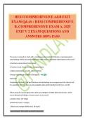 HESI COMPREHENSIVE A&B EXIT EXAM Q&AS &colon; HESI COMPREHENSIVE B&comma; COMPREHENSIVE EXAM A&comma; 2025 EXIT V 2 EXAM QUESTIONS AND ANSWERS 100&percnt; PASS