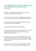 WGU UNDERSTANDING CORPORATE FINANCE EXAM 279 QUESTIONS WITH VERIFIED ANSWERS 2025&sol;2026&comma;100&percnt;CORRECT