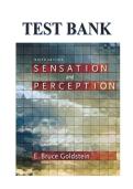 TEST BANK FOR SENSATION AND PERCEPTION 9th EDITION BY E&period; BRUCE GOLDSTEIN&vert; REVISED 100&percnt; CORRECT ANSWERS &lpar;INCLUDES ESSAY QUESTIONS&rpar;
