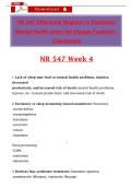 NR 547 Week 4 &ndash; Differential Diagnosis PMHNP Practicum &lpar;2025&sol;2026&rpar; &vert; Chamberlain