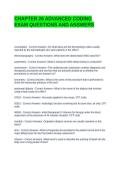 CHAPTER 26 ADVANCED CODING EXAM QUESTIONS AND ANSWERS