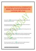 HY GASTROINTESTINAL EMERGENCY MEDICINE&period; EXAM QUESTIONS AND ANSWERS 100&percnt; PASS