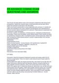 ER ADVANCE CODING EXAM QUESTIONS AND ANSWERS