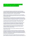 HIT 217 ADVANCED CODING EXAM QUESTIONS AND ANSWERS &lpar;GRADED A&rpar;