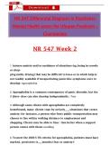 NR 547 Week 2 &ndash; Differential Diagnosis PMHNP Practicum &lpar;2025&sol;2026&rpar; &vert; Chamberlain