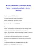 WGU D220 Information Technology in Nursing Practice - Complete Course Guide & OA Prep - 2026&sol;2027