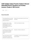 CSET Multiple Subject Practice Subtest 1 &lpar;Newest 2025&sol;2026&rpar; Review Questions and Verified Answers &vert; Grade A &vert; 100 Correct&period;