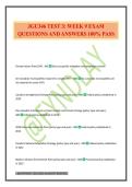 JGU346 TEST 3&colon; WEEK 9 EXAM QUESTIONS AND ANSWERS 100&percnt; PASS