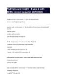 Nutrition and Health - Exam 4 with 100&percnt; correct answers 2025&sol;2026