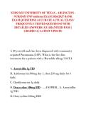 NURS 5433 UNIVERSITY OF TEXAS - ARLINGTON  NURS5433 FNP midterm EXAM 2026&sol;2027 BANK  EXAM QUESTIONS ACCURATE ACTUAL EXAM &sol;  FREQUENTLY TESTED QUESTIONS WITH  DETAILED ANSWERS &vert; GUARANTEED PASS &vert;  GRADED A &vert; LATEST UPDATE