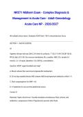 NR571 Midterm Exam - Complex Diagnosis & Management in Acute Care - Adult-Gerontology Acute Care NP - 2026&sol;2027