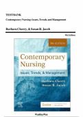 Contemporary Nursing&colon; Issues&comma; Trends&comma; & Management &ndash; Barbara Cherry &lpar;9th Edition&rpar; &ndash; Complete Test Bank Chapters 1&ndash;29