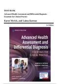 Test Bank for Advanced Health Assessment and Differential Diagnosis Essentials For Clinical Practice 1st Edition Myrick&comma; Chapters 1 - 12