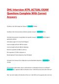 DHL Interview ATPL ACTUAL EXAM  Questions Complete With Correct Answers