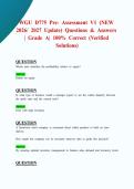 WGU D775 Pre- Assessment V1 &lpar;NEW 2026&sol; 2027 Update&rpar; Questions & Answers &vert; Grade A&vert; 100&percnt; Correct &lpar;Verified Solutions&rpar;