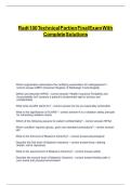 RADT 100 TECHNICAL PORTION FINAL EXAM WITH COMPLETE SOLUTIONS