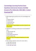 Cosmetology Licensing Practical Exam  Questions And Correct Answers &lpar;Verified  Answers&rpar; Plus Rationales 2026 Q&A &vert; Instant  Download Pdf 