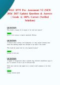 WGU D775 Pre- Assessment V2 &lpar;NEW 2026&sol; 2027 Update&rpar; Questions & Answers &vert; Grade A&vert; 100&percnt; Correct &lpar;Verified Solutions&rpar;
