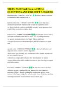 MKTG 3340 Final Exam ACTUAL  QUESTIONS AND CORRECT ANSWERS 